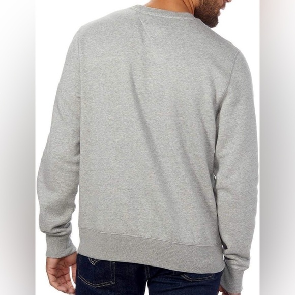 Tommy Hilfiger Sweatshirt Gray Fleece Lined Crew Neck Pullover size Large 👕 - Picture 2 of 8